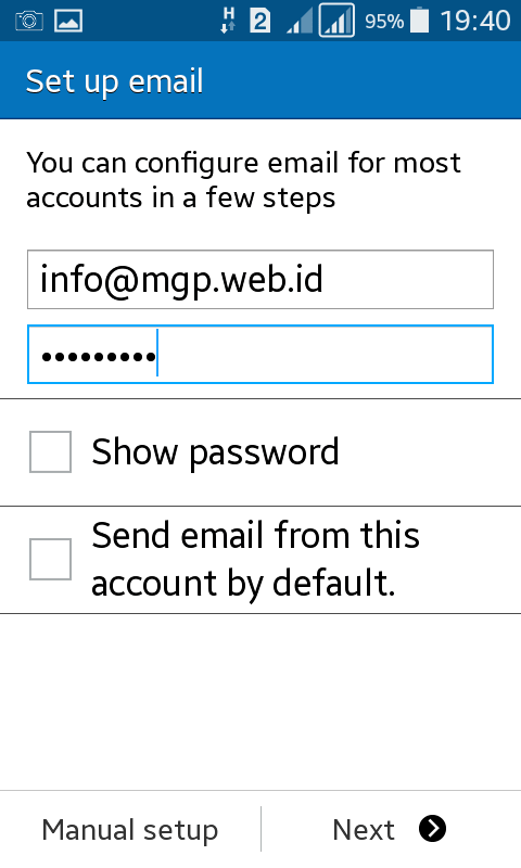 masukkan email anda dan passwordnya
